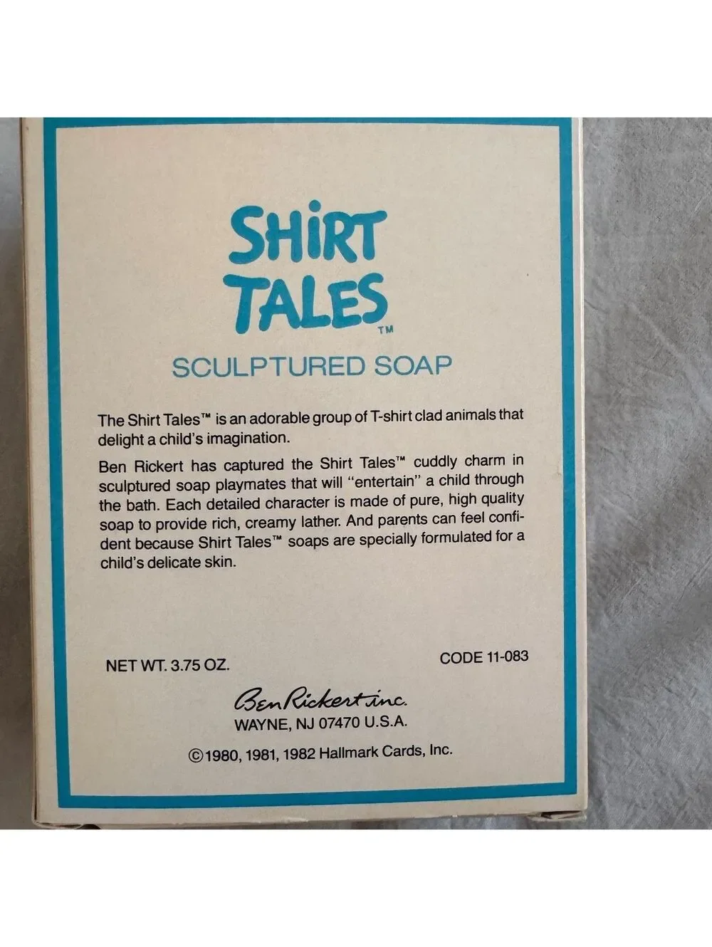 Vintage 1980s Shirt Tales Sculptured Soap Collectible Animal Figurine